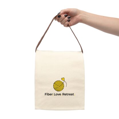 Canvas Lunch Bag With Strap - Image 4