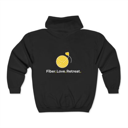 Black Fiber.Love.Retreat. Hoodie - Image 2
