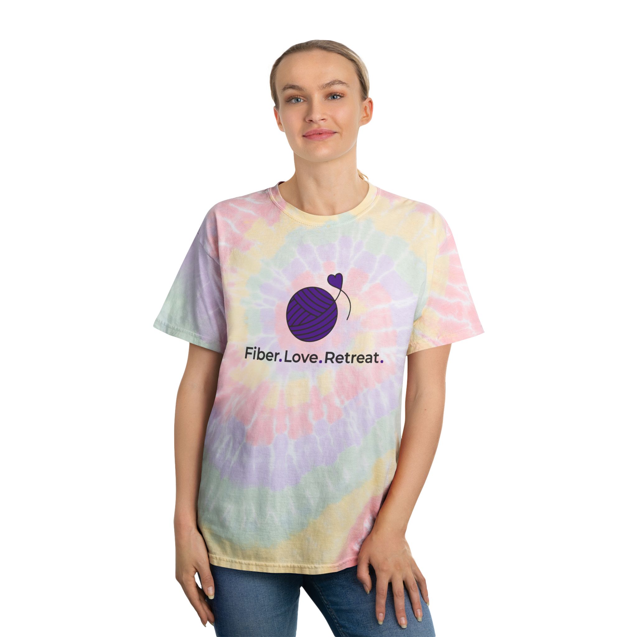 Pastel Fiber.Love.Retreat Tie-Dye Tee - Image 4